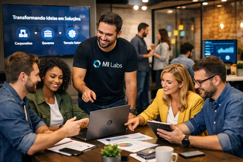 Equipe MI Labs trabalhando